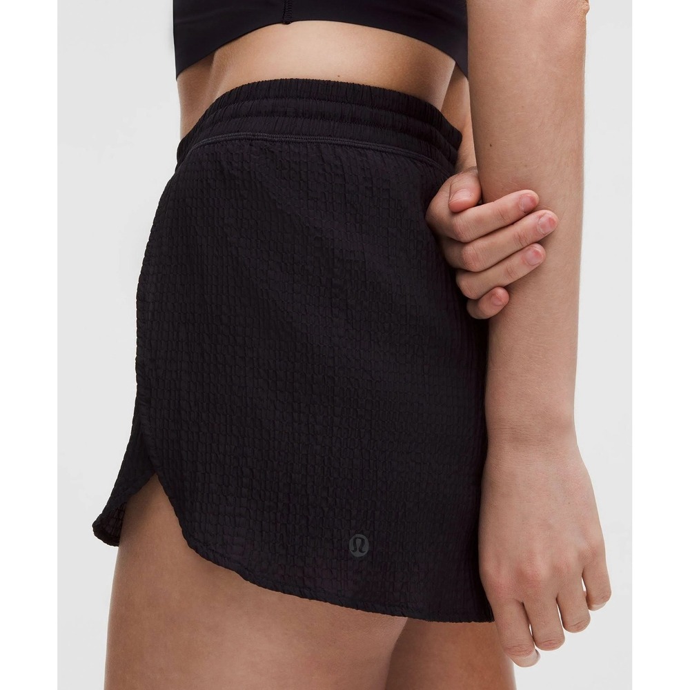 lululemon Negative Split Textured Run Short 2.5 Black Womens XS LW7DH3S - Picture 2 of 8